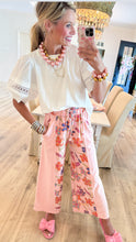 White Puff Sleeve Lace Accent Top