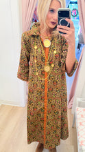 Olive and Toffee Floral Midi Dress
