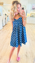 THML Denim Polka Dot Mini Dress