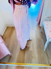 RESTOCK Light Pink Gingham Twill Barrel Pants