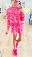 Pink Rosette Charm PJ Short Set