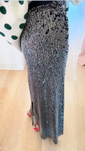 Black Sequin Maxi Skirt