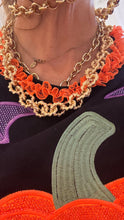 Gold Textured Chain Necklace