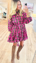 Green and Pink Flower Dress
