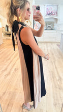 THML Black Colorblock Sleeveless Maxi Dress