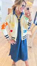 Cream Motif Knit Cardigan