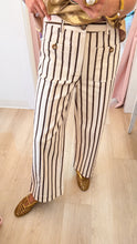 Brown and White Stripe Pants