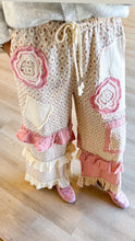 Natural and Pink Ruffle Patch Pants