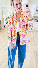 Cream Multi Floral Print Blazer