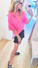 Pink Asymmetric Hem Sweater Top