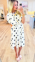 Cream Polka Dot Midi Dress