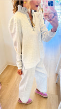 Heather Grey White Contrast Ruffle Set