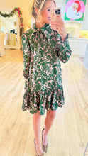 Uncle Frank Pink and Green Bow Neck Dress
