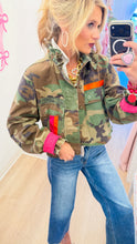 Camo Pink and Orange Stripe Tiger Jacket