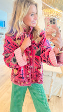 Pink Velvet Floral Jacket