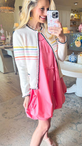 Pink Bow Ribbon Mini Dress