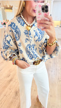 Blue Button Down Top