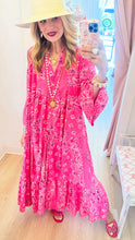 RESTOCK Fuchsia Paisley Embroidered Midi Dress
