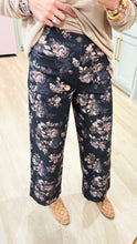 Black Floral Print Pants
