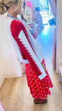 Blue and Red Color Block Knit Cardigan