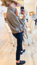 Black and Tan Gingham Jacket