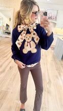 Navy Bear Knit Sweater