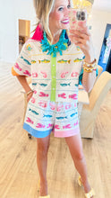 Queen of Sparkles White Multi Sea Life Top