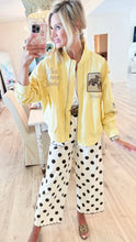 Butter Yellow Vintage Western Bomber Jacket