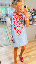 THML Sleeveless Embroidered Detail Dress