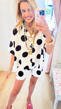 White and Black Polka Dot Short Set