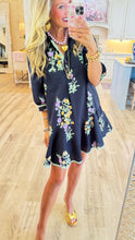 Black Floral Print Dress