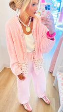 Baby Pink Berber Patchwork Pant Set