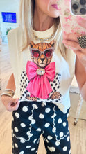Leopard Bling Bow Muscle Tee