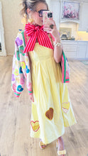 RESTOCK Yellow Heart Cut Out Midi Dress