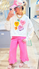 White Multi Color Jesus Candy Heart Sweatshirt