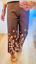 Brown Floral Print Pants