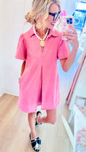 Pink Suede Mini Dress