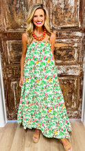 THML Green Beach Print Maxi Dress