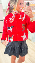 Red Dog Knit Sweater