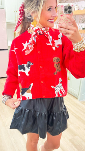 Red Dog Knit Sweater