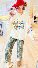 Oatmeal LOVE Patch Sweatshirt