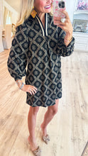 Black Geometric Mini Dress