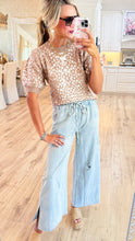 Latte Animal Print Puff Sleeve Sweater