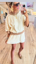 Ecru Contrast Skort Set