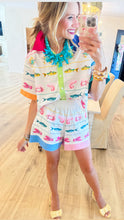 Queen of Sparkles White Multi Sea Life Top