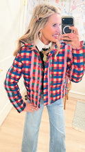 Multi Gingham Puffer Jacket