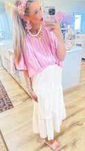 Cotton Pink Eyelet Detailed Top