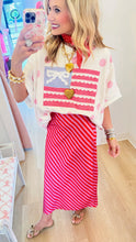 Light Pink and Blue Polka Dot Stars and Stripe Top