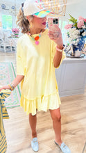 Lemon Ruffle Bottom Tunic Dress