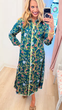 Green Multi Floral Maxi Dress